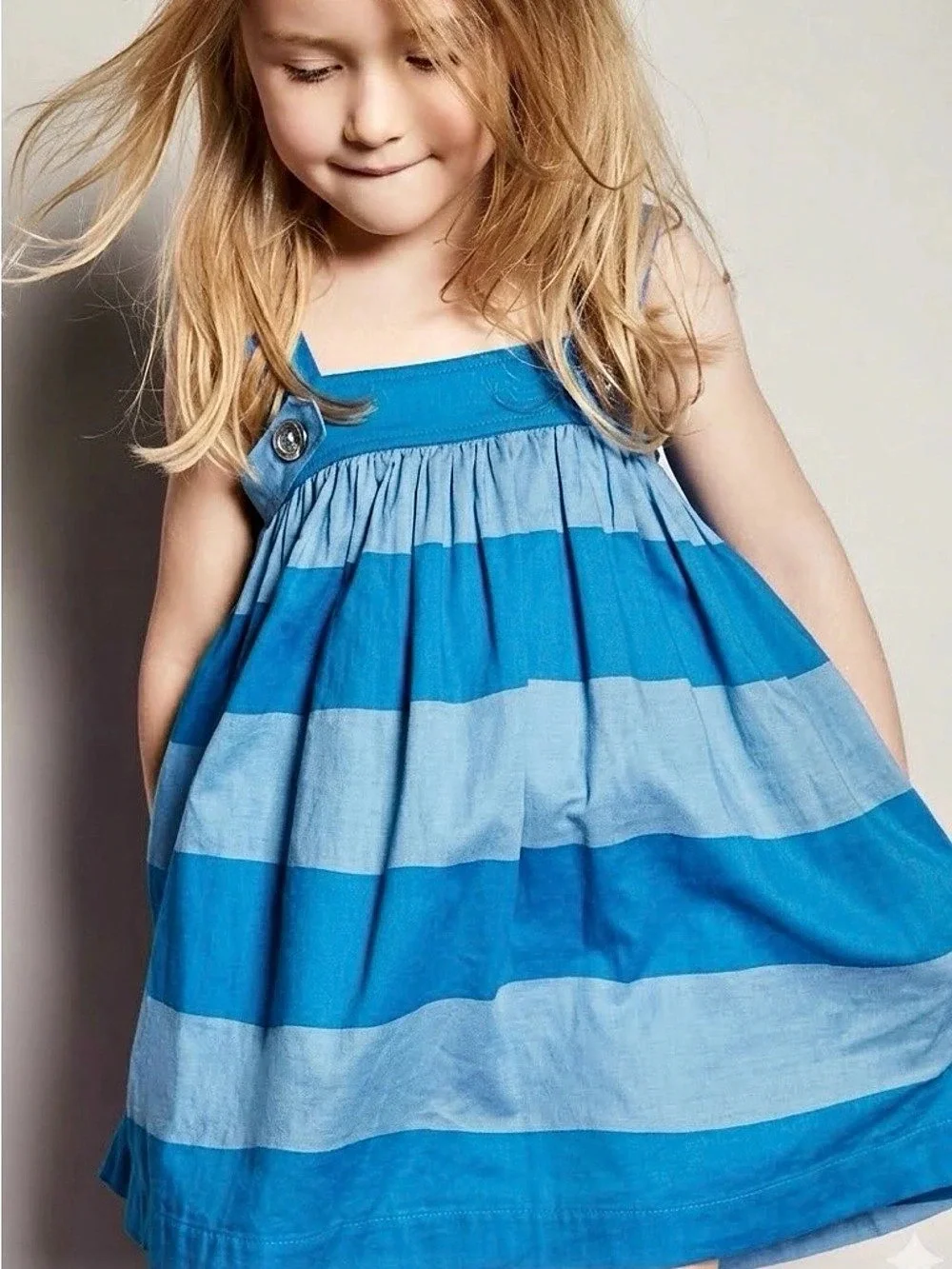 Burberry girls Blue Striped Dress summer dress New
